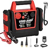 Car Battery Jump Starter-1000Amp 12V Lead-Acid Battery Jump Box with 260PSI Air Compressor, 10000 mAh Portable Power Station,