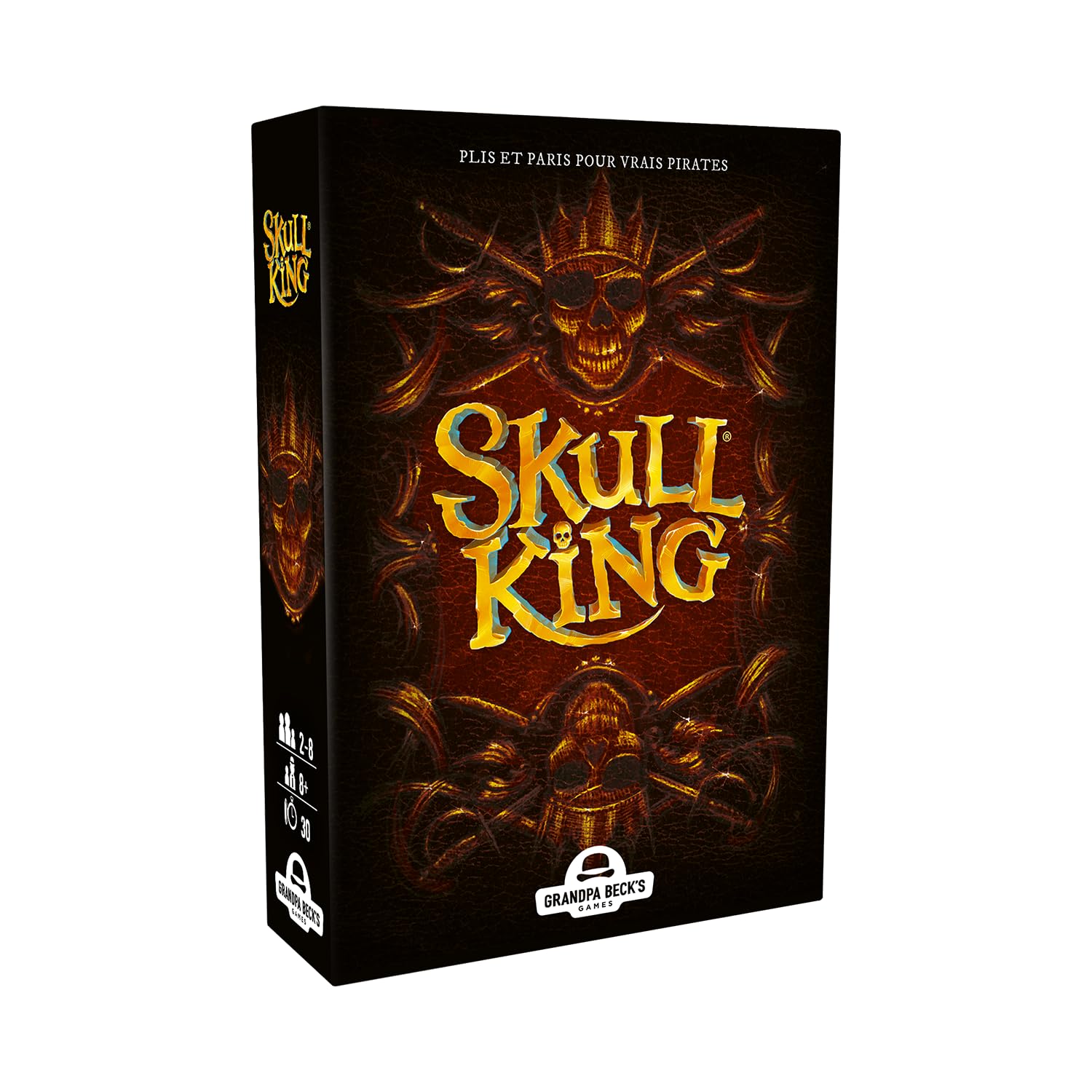 Blackrock Games - Skull King - Game of Folds - Card Game for Real Pirates - 2 to 8 Players - Tactic, Strategic and Betting Thinking - French Version - Ages 8+