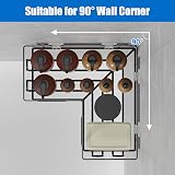 UUlioyer Corner Shower Caddy 2-Pack Rustproof No Drilling Black view 3