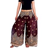 Lannaclothesdesign Palazzo Pants for Women Wide Leg Boho Harem Yoga Pants S M L XL Sizes