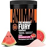 Animal Fury Pre Workout Powder Supplement for Energy and Focus 5g BCAA 350mg Caffeine Nitric Oxide Without Creatine Powerful Stimulant for Bodybuilders, Watermelon