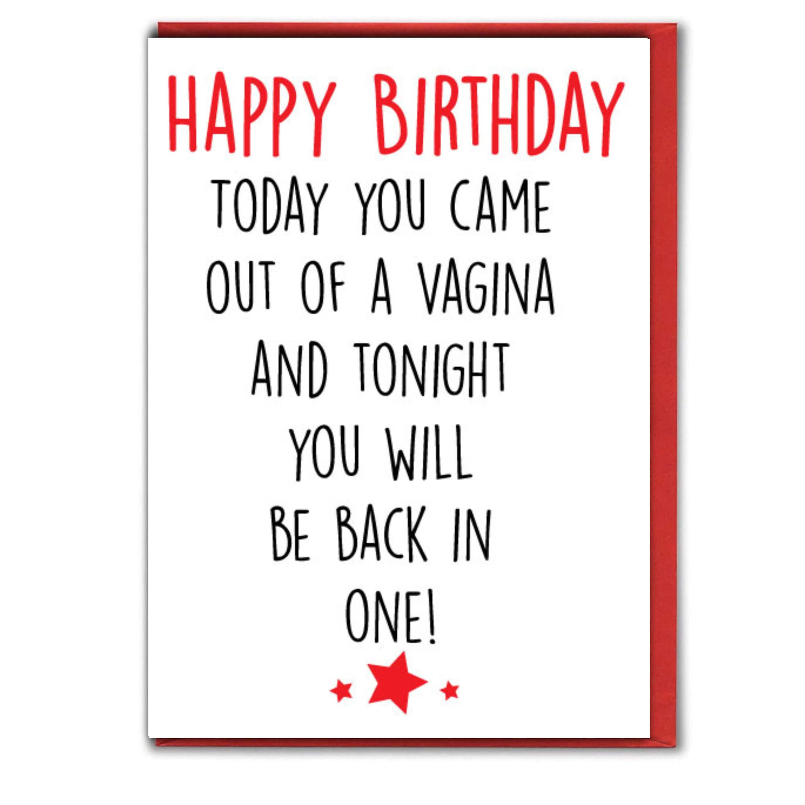 Funny Humorous Birthday Card Husband Adult Humour Boyfriend Partner Men Male – Came Out Went Back In C22