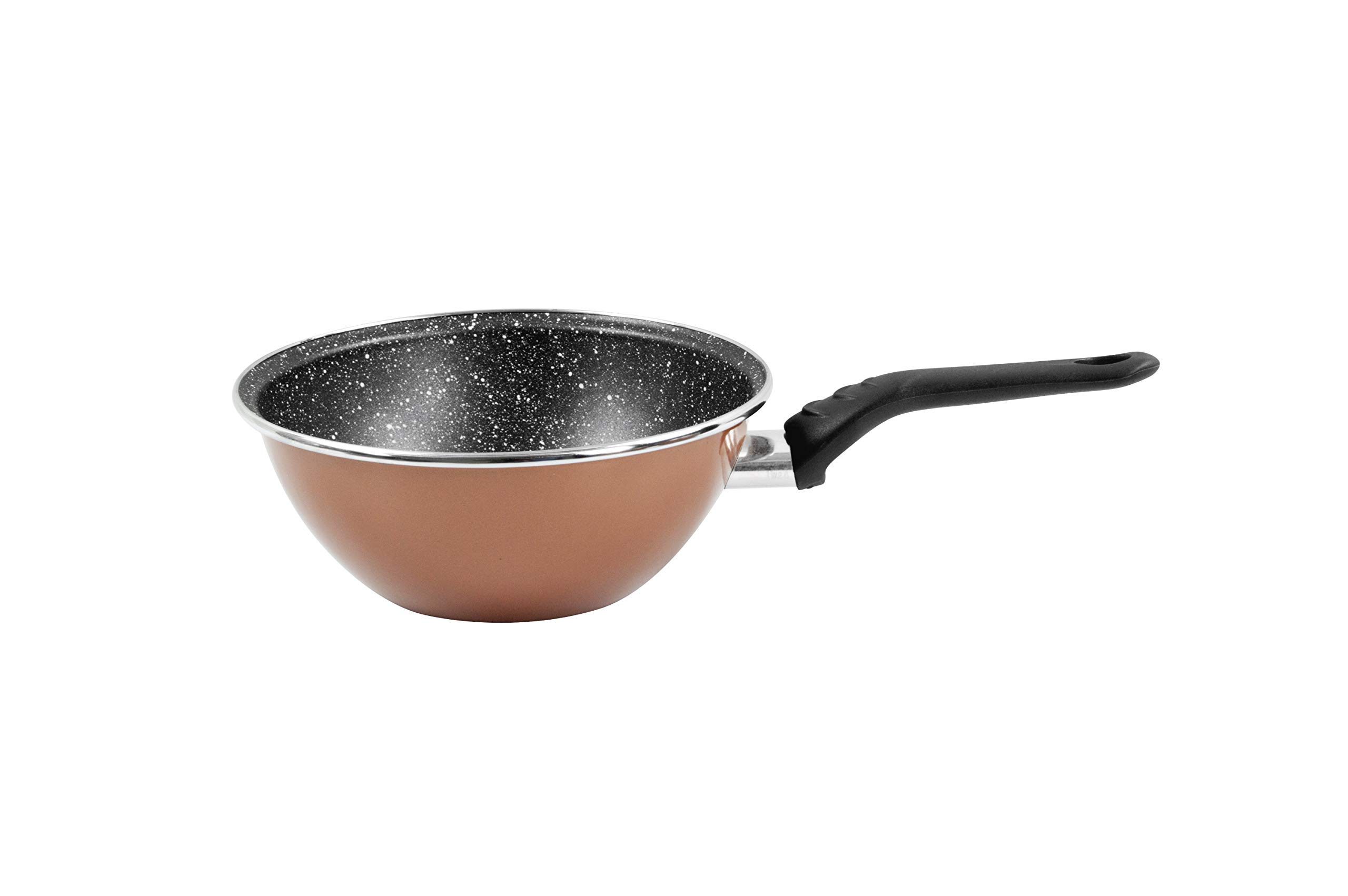 MAGEFESA-Copper-Wok-20-cm-de-Acero-vitrificado-Exterior-Color-Cobre-Antiadherente-bicapa-Reforzado-Efecto-Piedra