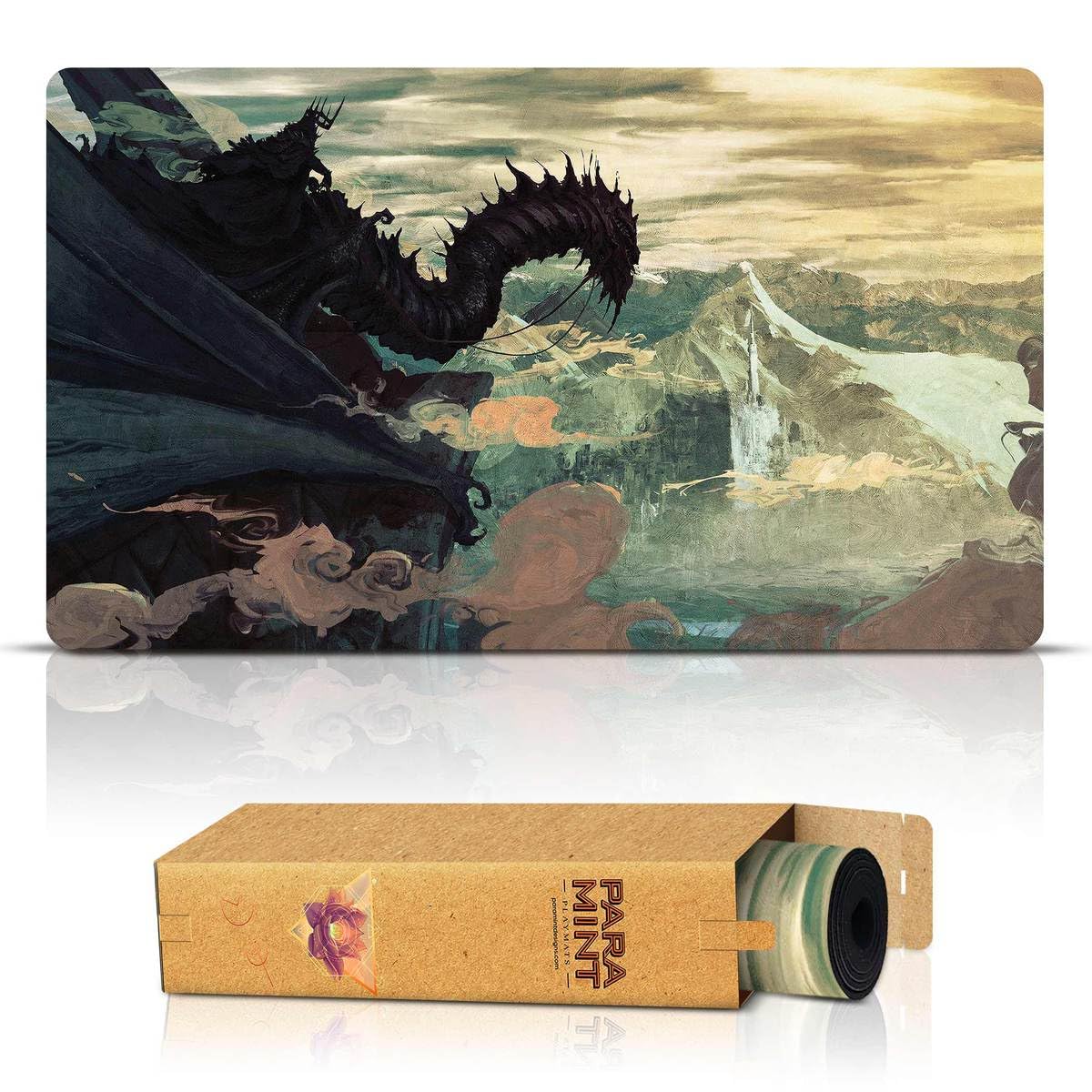 Paramint Witch King Of Angmar (Stitched) - MTG Playmat by Anato Finnstark, LOTR Lord of the Rings - Compatible with Magic the Gathering Playmat - Play MTG, YuGiOh, TCG - Original Play Mat Art Designs