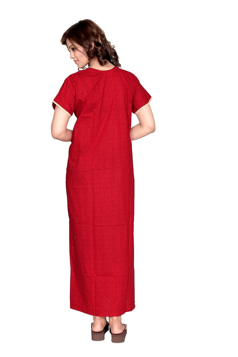 mahaarani women's cotton nightwear(veer426, pink, free size)