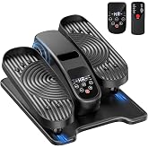 Under Desk Elliptical Machine for Senior Mini Elliptical Leg Exerciser with Remote Quiet Portable Electric Seated Foot Pedal