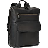 Johnston &amp; Murphy Men's Rhodes Commuter Backpack Black Full Grain One Size