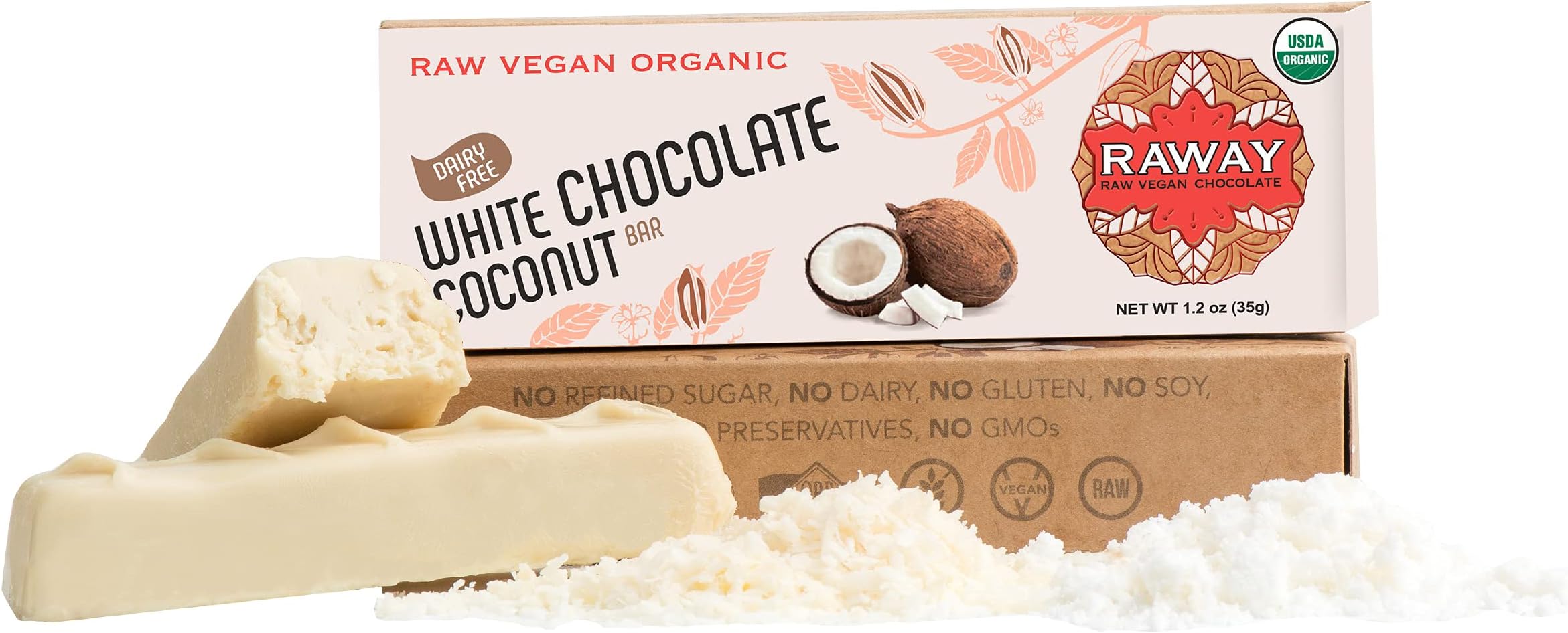 RAWAYPure Dark Gourmet Chocolate | Vegan, Keto, Raw, Organic, Dairy-Free, Sugar-Free, Gluten-Free, Soy-Free, Paleo, Low Carb, Energy Snack, Non-GMO, Kosher Parve
