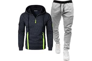 Men's Sweatsuit Tracksuit 2 Piece Sports Set - Lightweight Hoodie And Pants Sets Workout Casual Jogging Suits Outfits