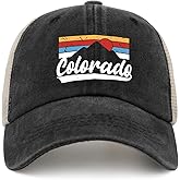 Colorado Mountains Trucker Hat Women Funny Mesh Cap for Summer