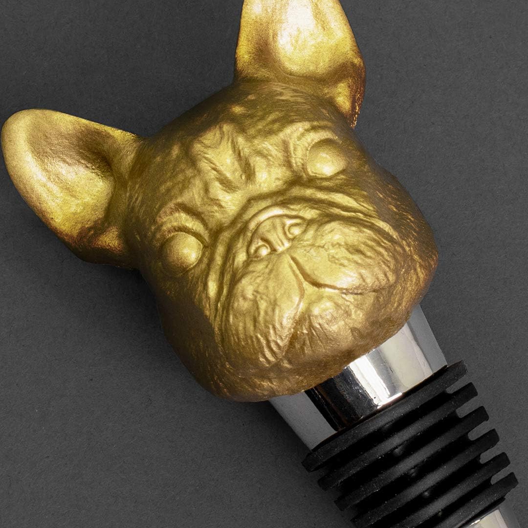 Bulldog Wine Stopper Decorative Bottle Stopper to Preserve Wine and Beverages with Airtight