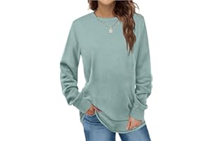 Bidobibo Womens Oversized Crewneck Sweatshirts Teen Girl Clothes Y2K Top Sweatshirt Trendy Fall Outfits Black of Friday 2023