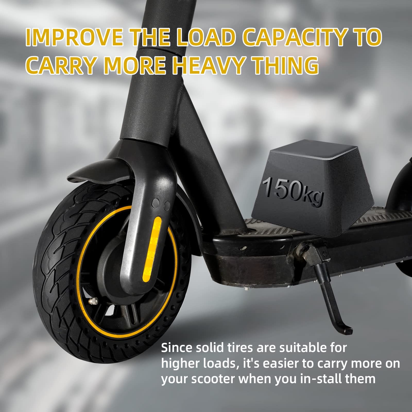 Solid Rubber Tire 10x2.5 Inch for Ninebot Segway MAX G30 G30P G30LP Electric Scooter, 60/70-6.5 Honeycomb Explosion-Proof Double Shock Absorption Front/Rear Tire Replacement Accessories 2PCS