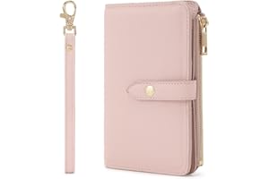 Lychii Passport Holder Cover, PU Leather Travel Wallet Case with RFID Blocking, Travel Documents Organizer for Passport, Business Cards, Credit Cards, Boarding Passes (Pink, M)