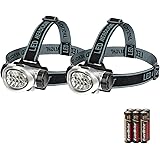EverBrite 2-Pack Headlamp Flashlight for Running, Camping, Reading, Fishing, Hunting, Walking, Jogging Head Light Durable, Lightweight Batteries Included