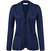Belle Poque Women Sweater Blazer Vintage Cardigan Sweater V Neck Shawl Lapel Collar Cardigan with Pockets