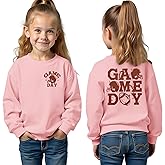 BOUTIKOME Football Game Day Sweatshirt Toddler Baby Girl Boy Football Pullover Long Sleeve Shirt Kid Sport Tops Fans Outfits