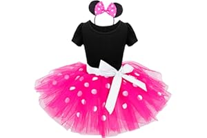 Nileafes Girls Princess Mini Mouse Costume Toddler Birthday Party Fancy Dress Up