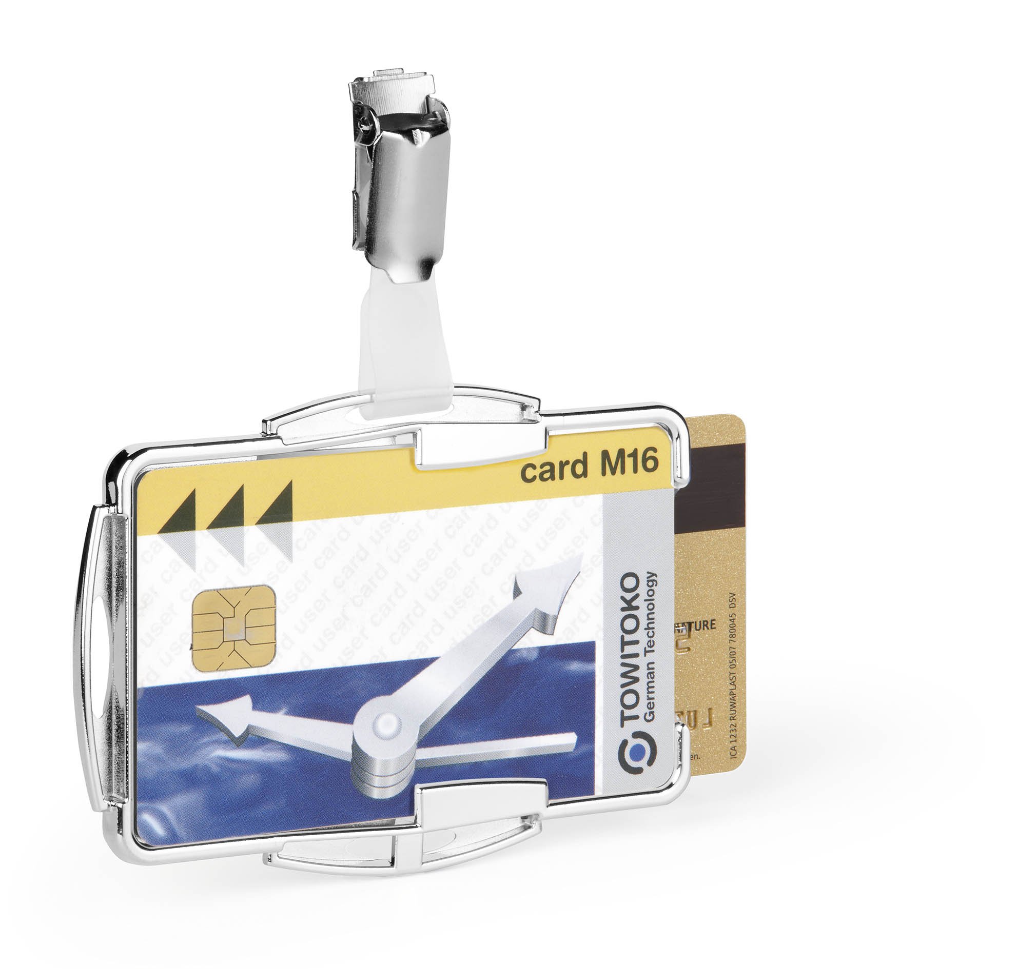 Durable Card RFID Secure Duo Holder - Silver (Pack of 10)