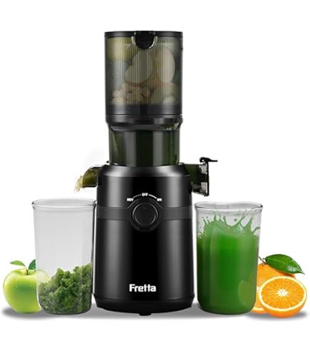 【新品未使用】Fretta スロージューサー F5000 グレー Amazon.com: Cold Press Juicer Machines,Fretta Slow Masticating
