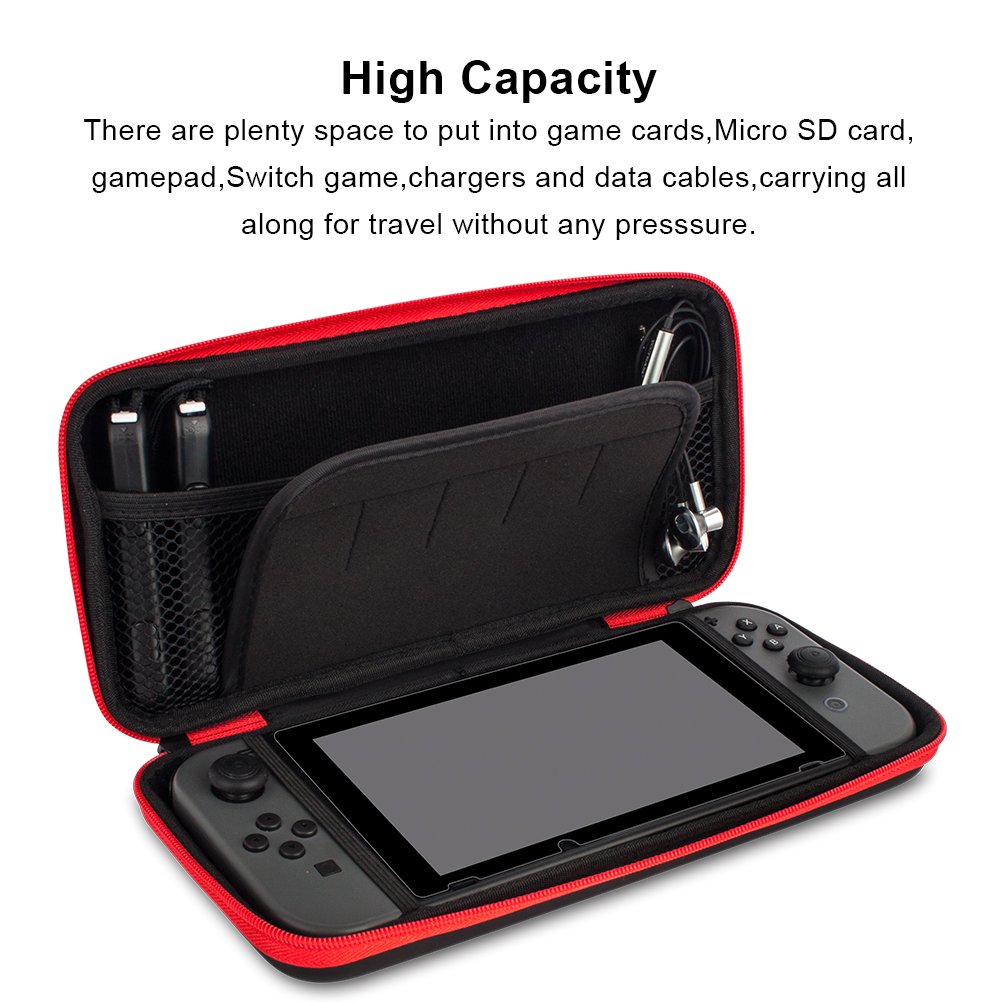 Nintendo Switch Carrying Case,Hard Shell Travel Carrying Protective Storage Bag for Nintendo Switch Console and Accessories