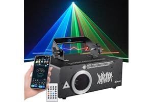 GRUOLIN DJ Laser Light with App Control, 3D Animation Laser Projector for Party, Support Custom Drawing, Text Playback, Personalized Program, DMX Music Sound & Remote Laser Machine for Stage, Disco, Club, Bar
