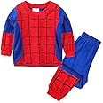 D.O.T Boys Superhero Pajamas 2 Piece Toddler Kids Long Sleeve Top and Pants Snug Fit Pjs Sets Cotton Sleepwear 2-7T