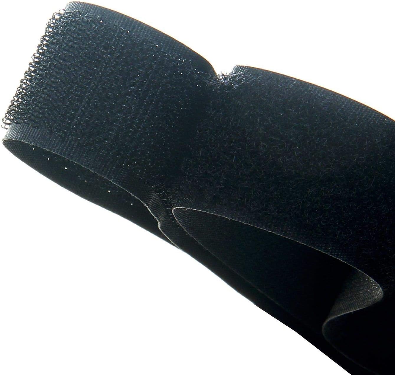 Black Sew On Hook and Loop Tape Set including Non-Adhesive Back Nylon Fabric Fastener 3cm-1m, 30MMX1M - Image 3
