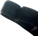 On1shelf Black Sew On Hook and Loop Tape Set Nylon 1.6cm-1m Non Adhesive Back view 3