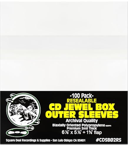 Amazon.com: Cassette Tape Outer Sleeves (100) Resealable Plastic (+1 Free  Dj Sticker) : Industrial & Scientific