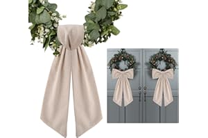 LINGRINGDCY 2 Pack Wreath Sash for Front Door Boxwood Wreath Sash Garland Front Door Porch Decor(Burlap)