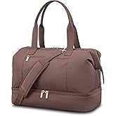 Samsonite Better Than Basics Weekender Duffle &ndash; Drop Bottom Travel Bag with 14&rdquo; Laptop Compartment, SmartSleeve&trade; Trolley Strap, Adjustable Shoulder Strap, Durable RPET Lining, CHOCOLATE MAUVE