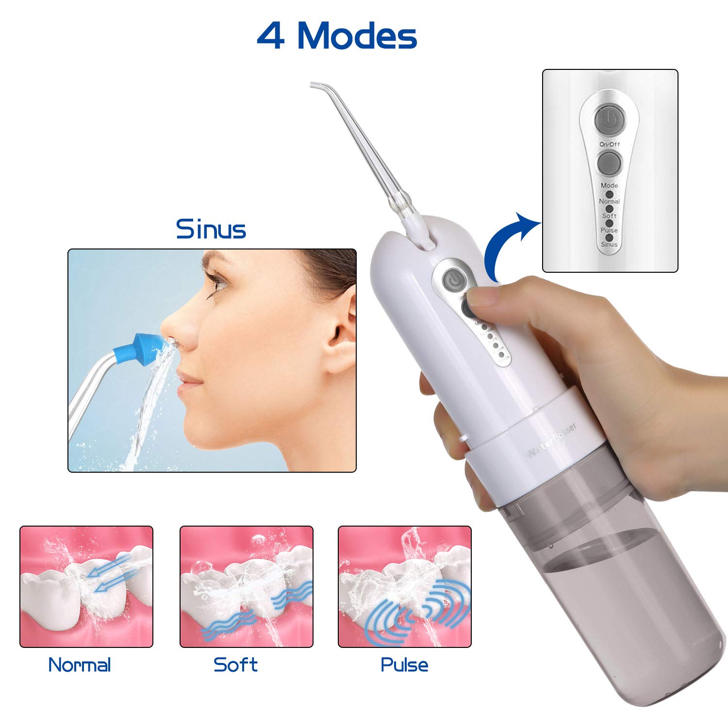 Water Flossers for Teeth,Small Water Flosser Portable for Trave(Grey)