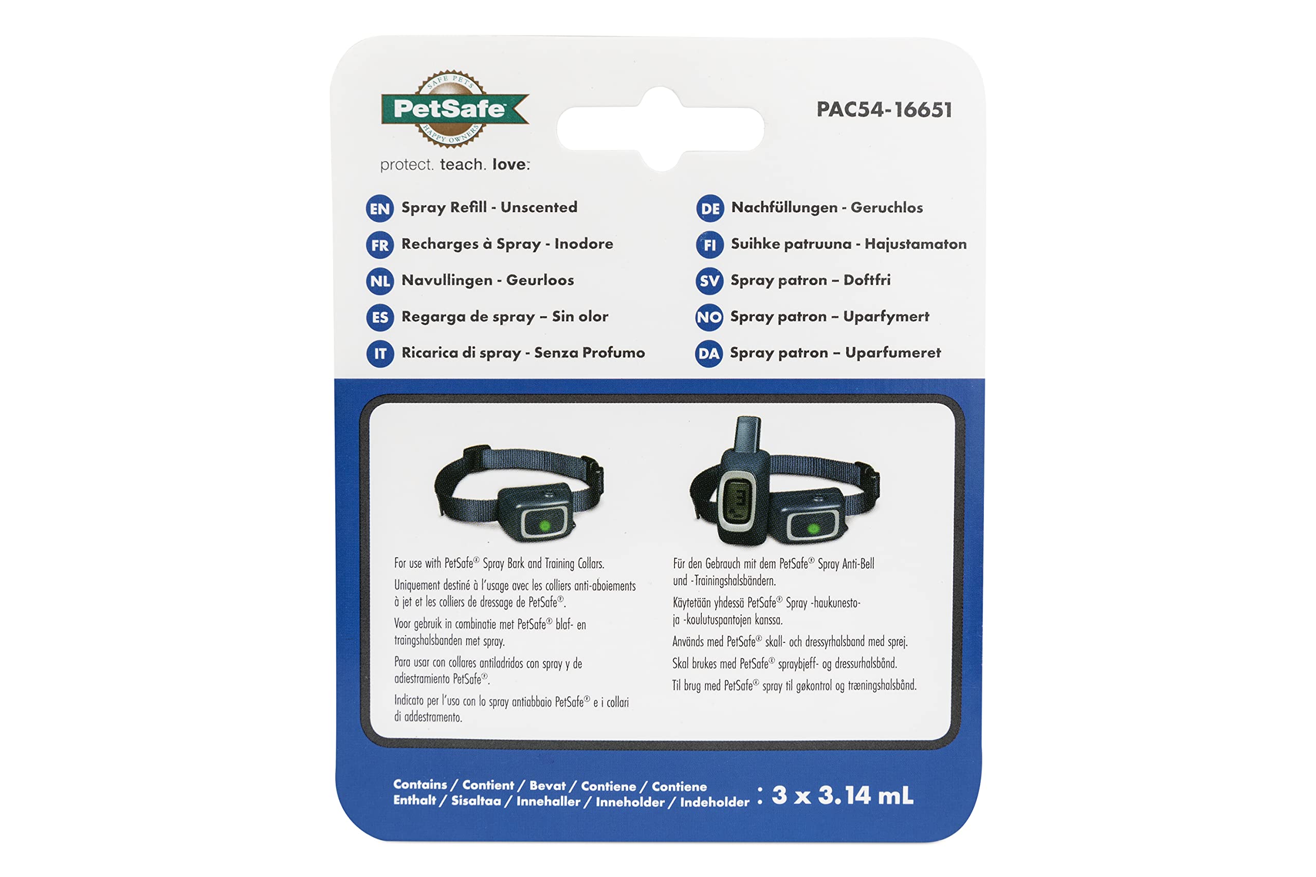 PetSafe Refill - Unscented, Replacement Cartridges Spray Bark and Spray Training Collars, 3-Pack