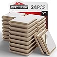 X-PROTECTOR Chair Sliders – 24 pcs 2" Furniture Sliders for Carpet – Self-Adhesive Furniture Moving Pads – Premium Chair Leg Floor Protectors – Slide Effortlessly with Chair Pads & Protect Floors!