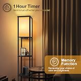 OUTON Floor Lamp Shelf with Remote Control Dimmable 4 Colour Temp Black view 5