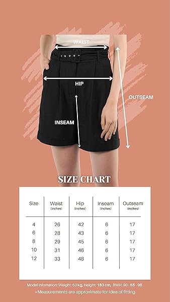 SANDY & SID WOMENS SHORTS 6 INCH INSEAM LINEN HIGH RISE