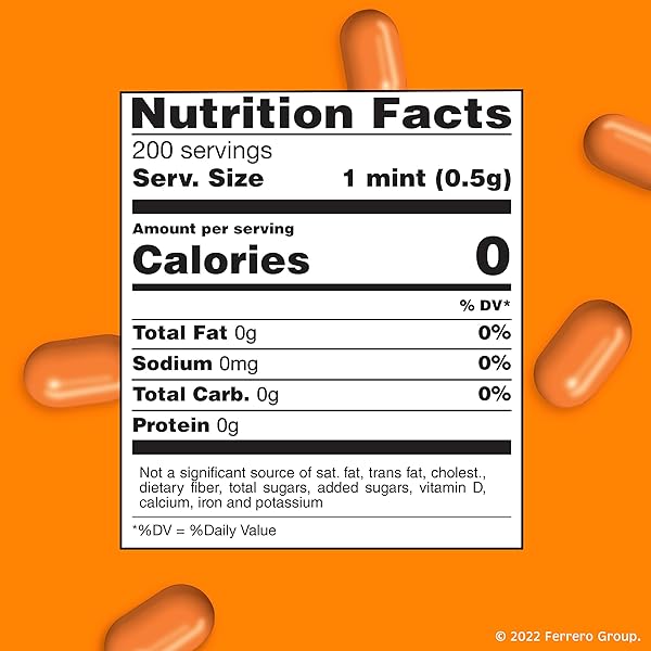 TIC TAC, ORANGE FLAVORED MINTS, 8 COUNT, ON-THE-GO REFRESHMENT, 3.4 OZ EACH