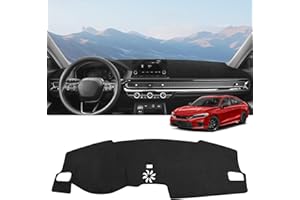 ZZEQYG Dash Cover for Honda Civic 2022 2023 2024 2025 Accessories Flannel Dashboard Cover 11th gen Civic Dash Mat Center Console Cover Sunshield Protector Pad