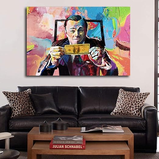 Nobrand Mfming Arte De La Lona Lobo De Wall Street Leonardo