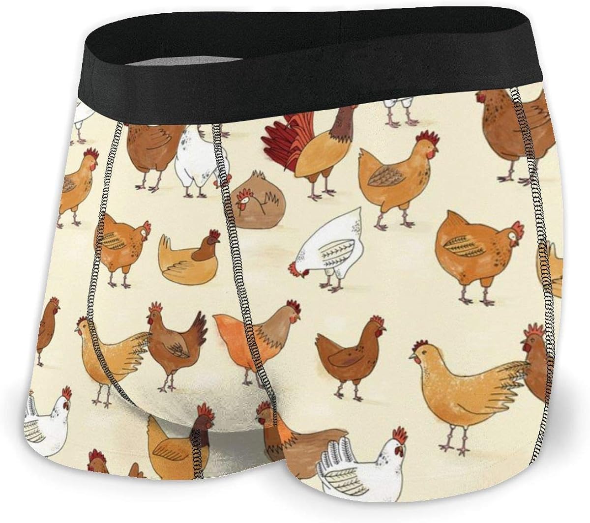 Men's Breathable Underwear Animals Bird Chickens