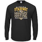 Pittsburgh Football Fans. Stairway to Seven. World Title or Bust. Black T-Shirt (Sm-5X)