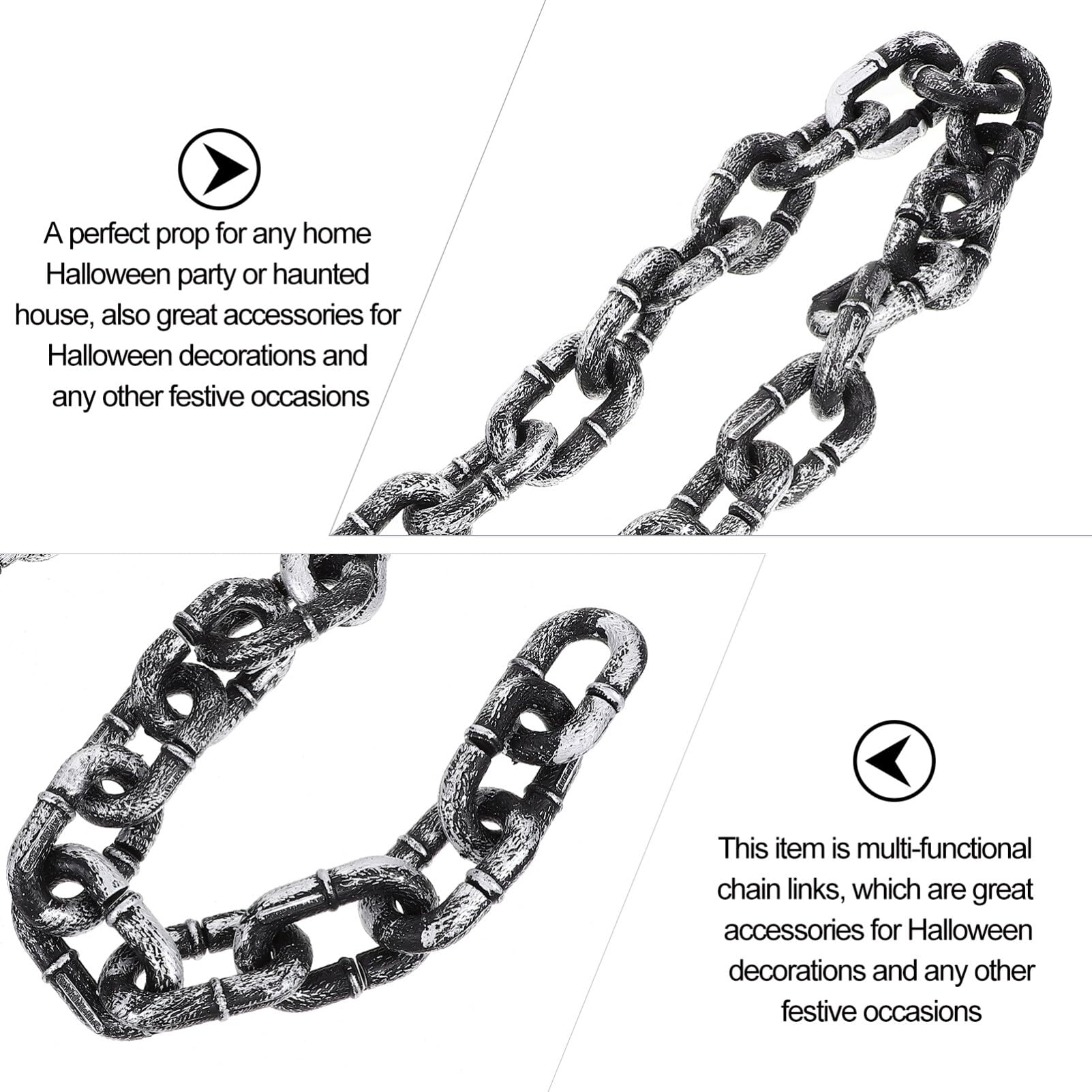 IMIKEYA Plastic Halloween Chains: 3.2 Feet Fake Chains Props for Cosplay Party Decoration