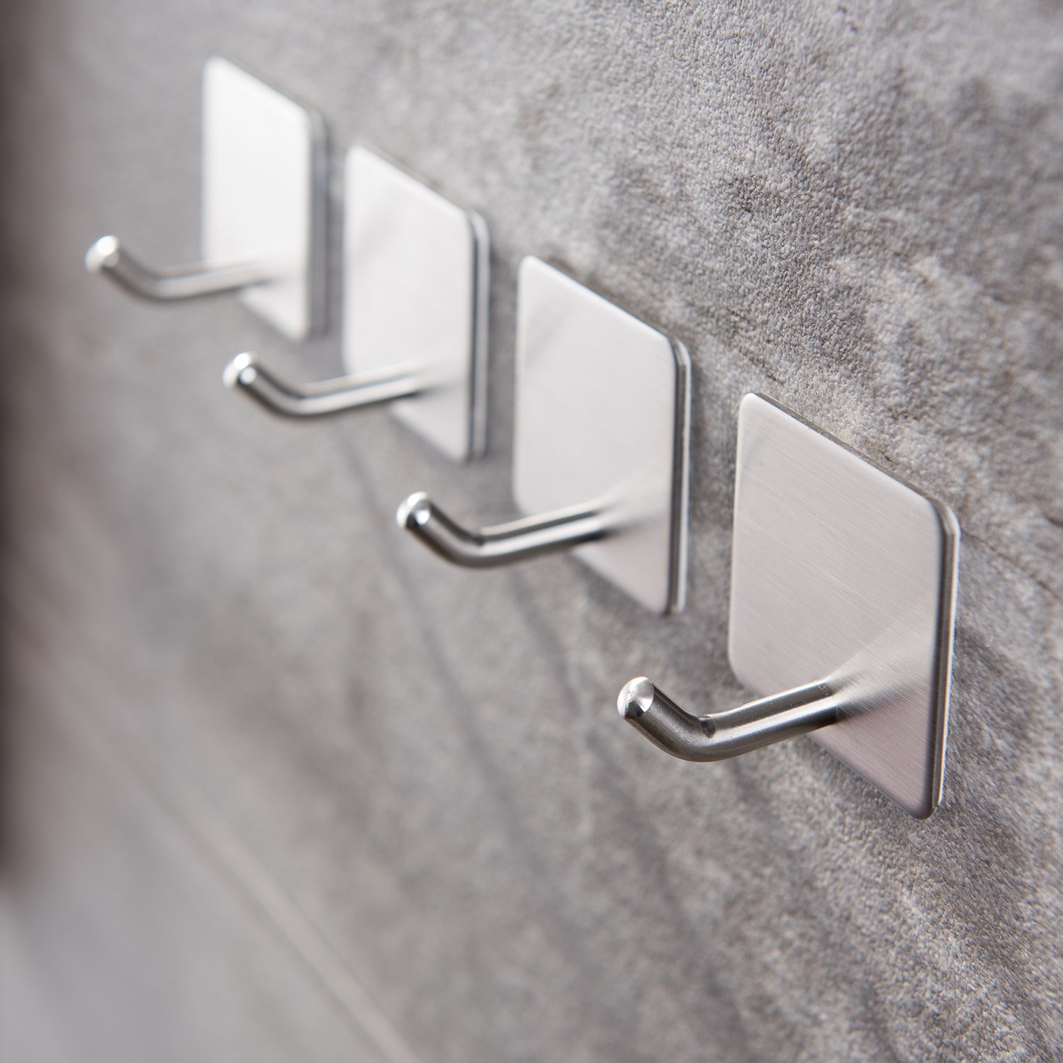 Ruicer 4 Piezas Ganchos Adhesivos Gancho Pared Toalleros Acero Inoxidable de Cocina Baño