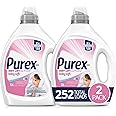 Purex Liquid Baby Laundry Detergent, Baby Soft Scent, 2X Concentrated, 2 Pack, 252 Total Loads