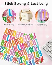 Uniclife 10 Sheets Letter Stickers, 500 Pcs