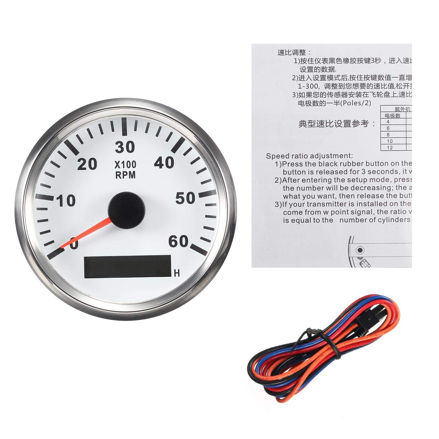 Tachometers Automotive ELING Waterproof Tachometer REV Counter RPM