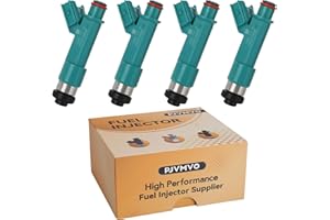 PJVMVO 23209-0H030 OE 2.4L Fuel Injectors,Compatible with/Toyota 2.4L Camry Corolla Rav4 Highlander 2004 2005 2006 2007 2008 2009 2010 2011 2012 2013,Compatible with/Scion tC xB,|12 Holes| |Set of 4|
