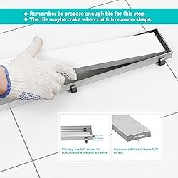 Neodrain 24-Inch Linear Shower Drain- with 2-in-1