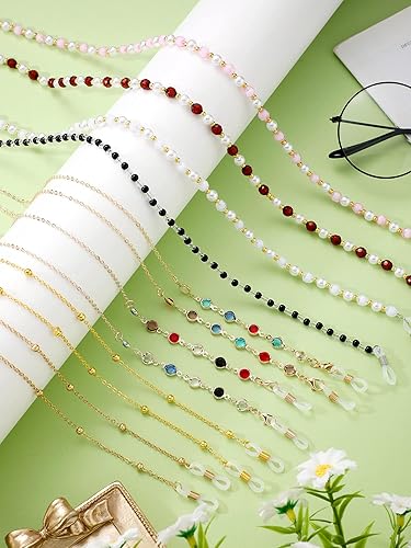 Frienda Brillenketten Set - 8 Elegante Perlen-Brillenbänder Für Damen